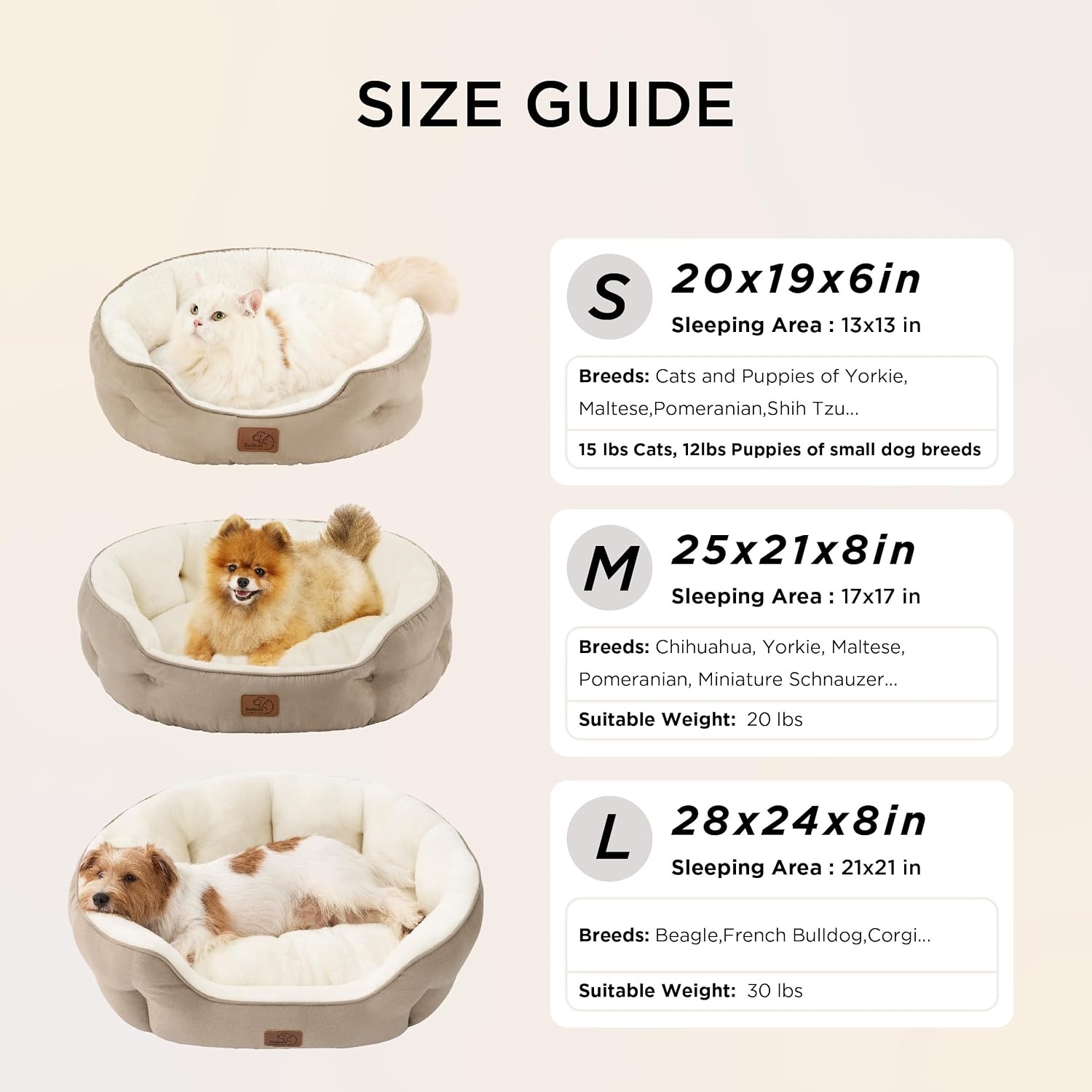image:imageBedsure AeroFrost Cooling Small Dog Bed Round Washable 20In Arctic Blue QMaxgt04 Cat Beds for Indoor Cats Comfort Cooling Summer Pet BedAntiSlip Bottomfor Puppies and KittensCamel