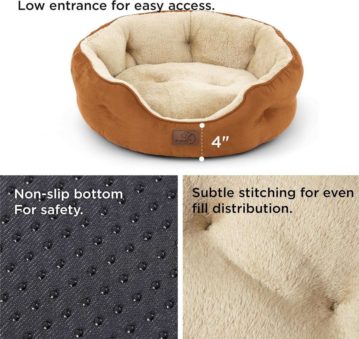 image:imageBedsure AeroFrost Cooling Small Dog Bed Round Washable 20In Arctic Blue QMaxgt04 Cat Beds for Indoor Cats Comfort Cooling Summer Pet BedAntiSlip Bottomfor Puppies and KittensTerracotta