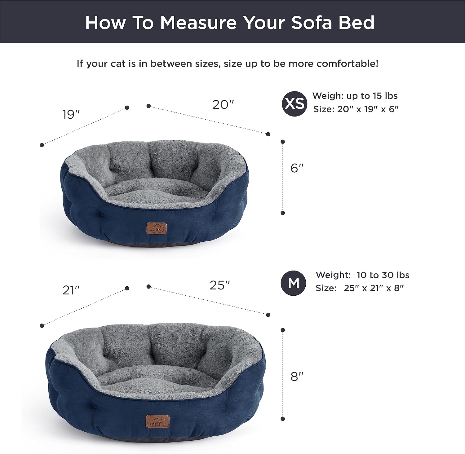 image:imageBedsure AeroFrost Cooling Small Dog Bed Round Washable 20In Arctic Blue QMaxgt04 Cat Beds for Indoor Cats Comfort Cooling Summer Pet BedAntiSlip Bottomfor Puppies and KittensNavy