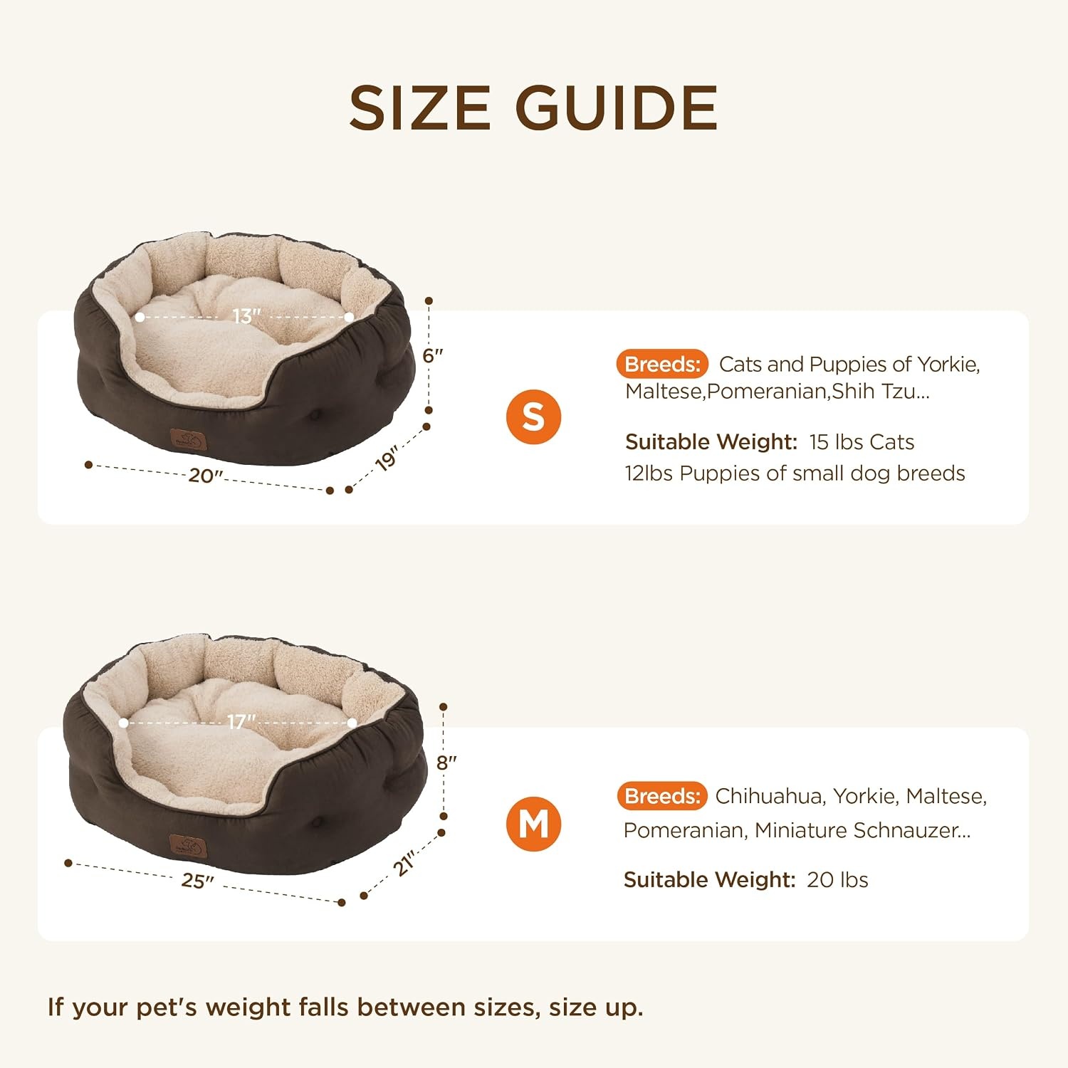 image:imageBedsure AeroFrost Cooling Small Dog Bed Round Washable 20In Arctic Blue QMaxgt04 Cat Beds for Indoor Cats Comfort Cooling Summer Pet BedAntiSlip Bottomfor Puppies and KittensSelf Warming Brown