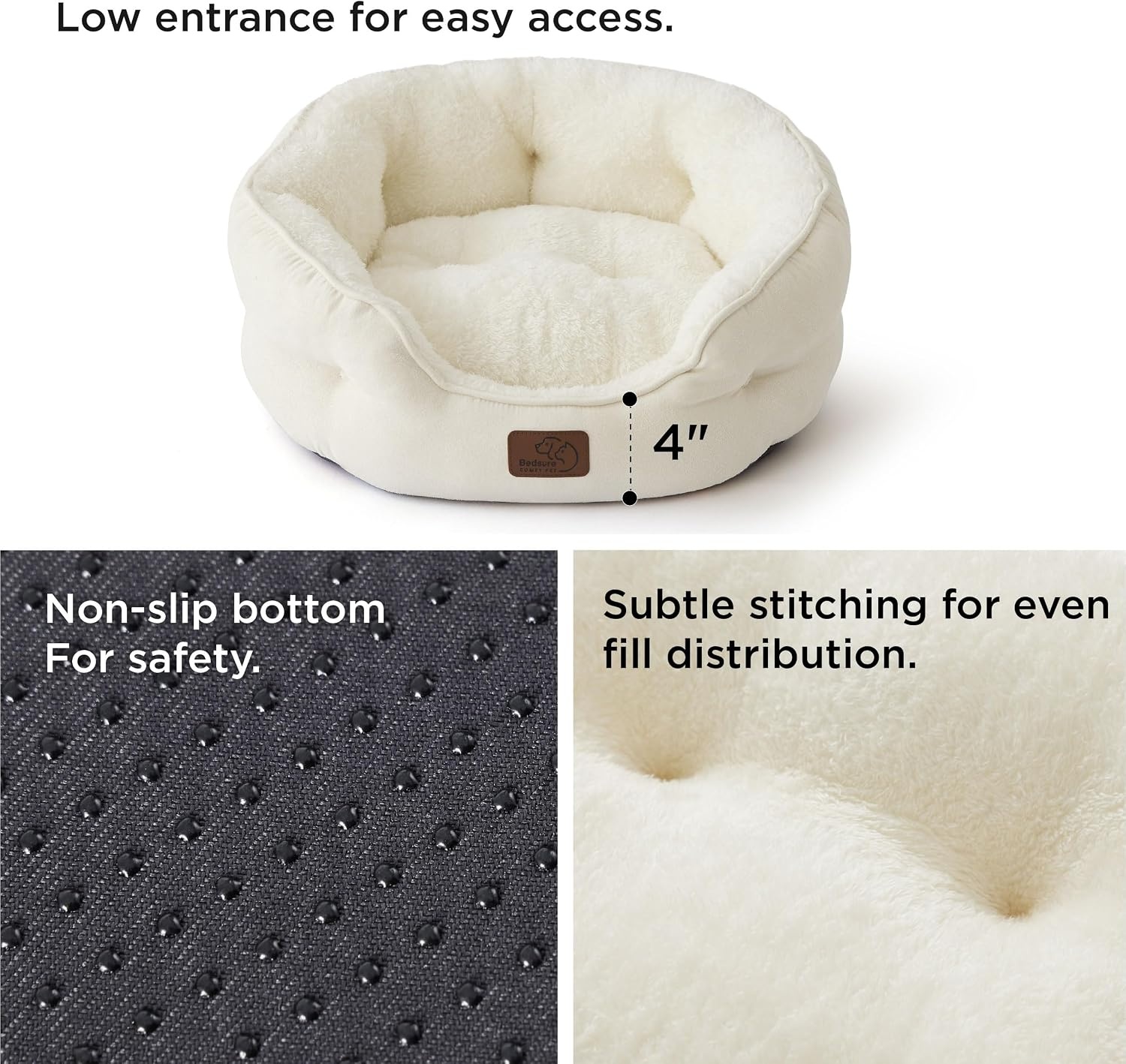 image:imageBedsure AeroFrost Cooling Small Dog Bed Round Washable 20In Arctic Blue QMaxgt04 Cat Beds for Indoor Cats Comfort Cooling Summer Pet BedAntiSlip Bottomfor Puppies and KittensIvory