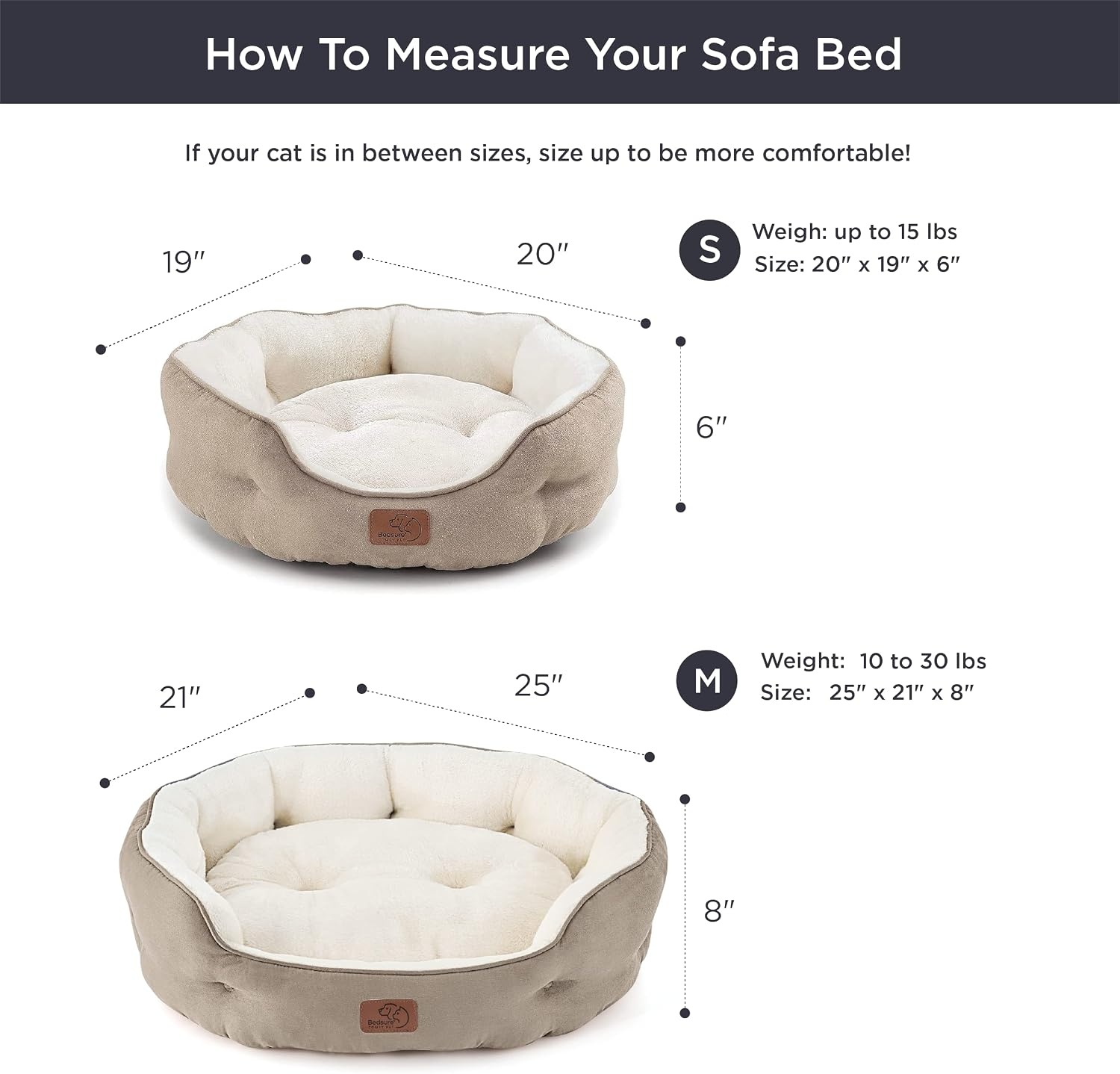 image:imageBedsure AeroFrost Cooling Small Dog Bed Round Washable 20In Arctic Blue QMaxgt04 Cat Beds for Indoor Cats Comfort Cooling Summer Pet BedAntiSlip Bottomfor Puppies and KittensCamel