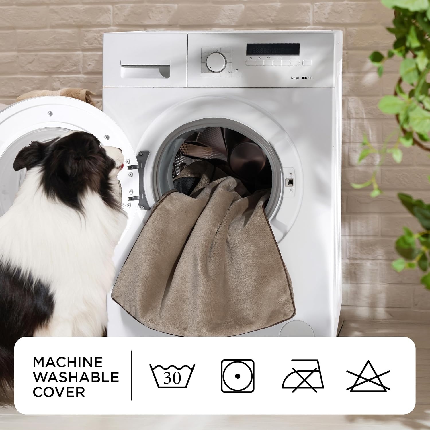 image:imageBedsure Memory Foam Dog Beds Large Sized Dog Orthopedic Crate Pads 35x22 Duallayer Foam Mat for Optimal SupportComfy Plush Flannel Fleece Pet Pillow Removable Washable Cover Nonslip BottomGreyKhaki