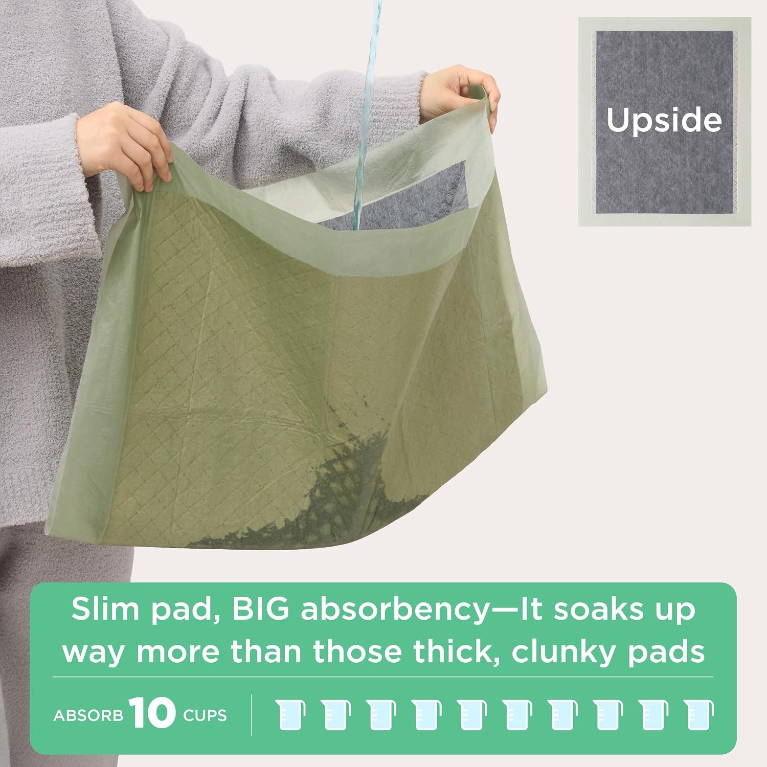 image:imageBedsure Pee Pads for Small Dogs 22 x 22 Puppy Training Pads 100 Count 6Layer Super AbsorbentLeak Proof Disposable Puppy Potty PadsOdorControl Activated CarbonECO Green Material28x3452 Count