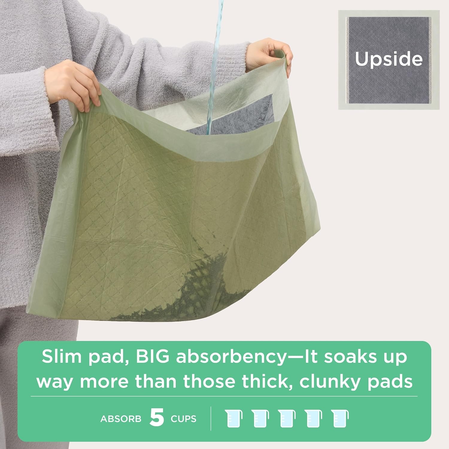 image:imageBedsure Pee Pads for Small Dogs 22 x 22 Puppy Training Pads 100 Count 6Layer Super AbsorbentLeak Proof Disposable Puppy Potty PadsOdorControl Activated CarbonECO Green Material22x2250 Count