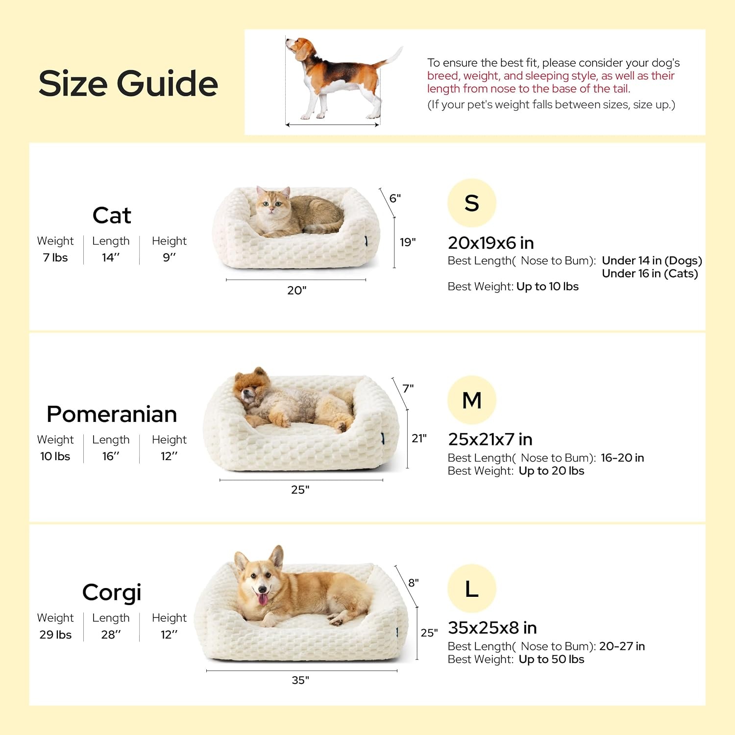 image:imageBedsure Washable Cute Dog Beds for Small amp Medium Dogs 25 Inch Camel Brown