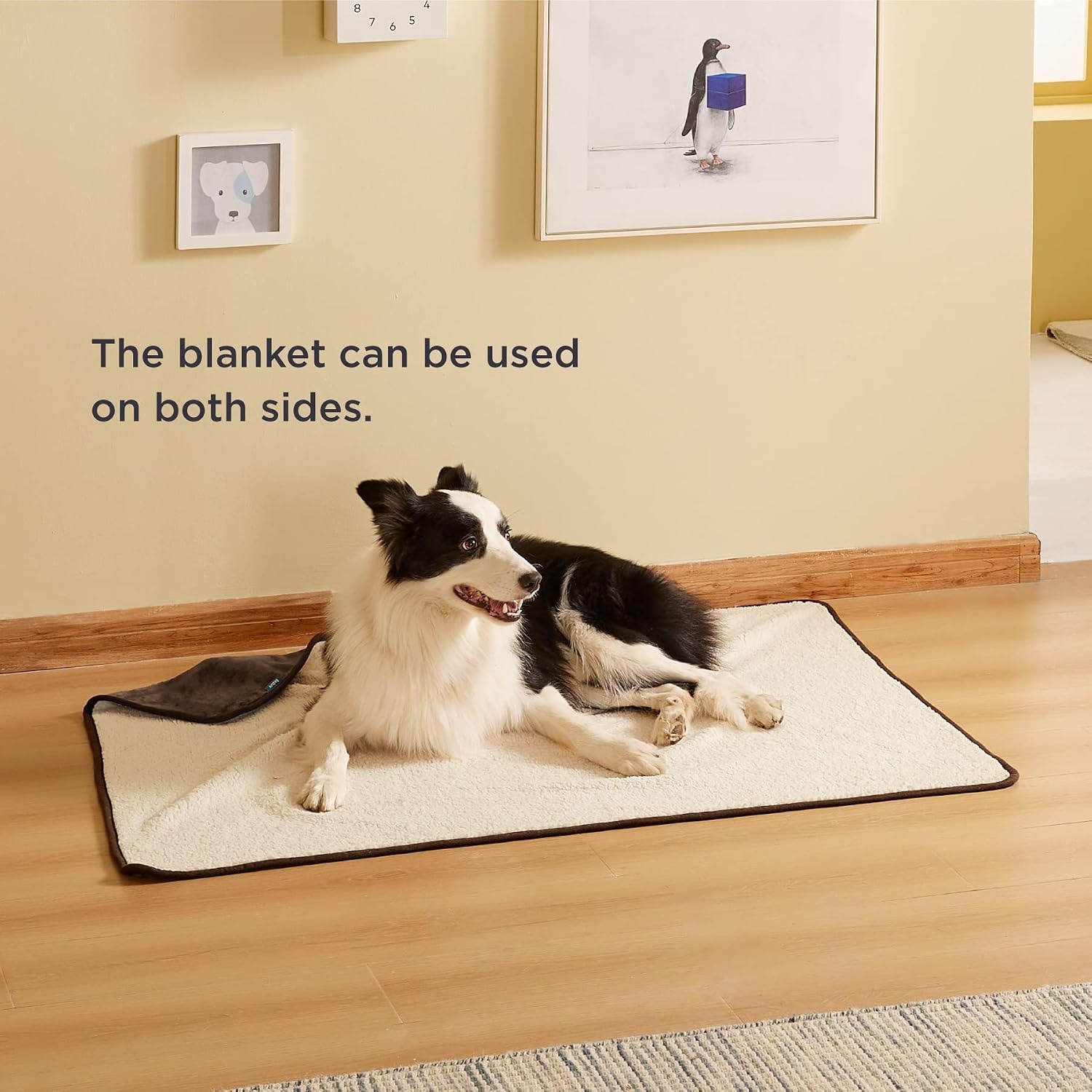 image:imageBedsure Waterproof Dog Blankets for Large Dogs Sherpa Fleece Throw 40X50 Washable Soft Plush Pet Cat Blanket for Couch Cover Reversible Cozy Calming Furniture Protector Warm for Senior DogsGreyCoffee Brown