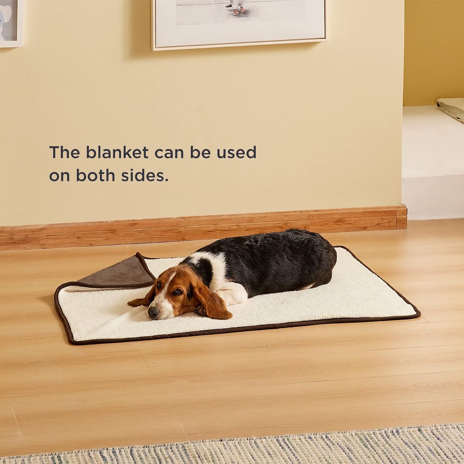 image:imageBedsure Waterproof Dog Blankets for Large Dogs Sherpa Fleece Throw 40X50 Washable Soft Plush Pet Cat Blanket for Couch Cover Reversible Cozy Calming Furniture Protector Warm for Senior DogsGreyCoffee Brown