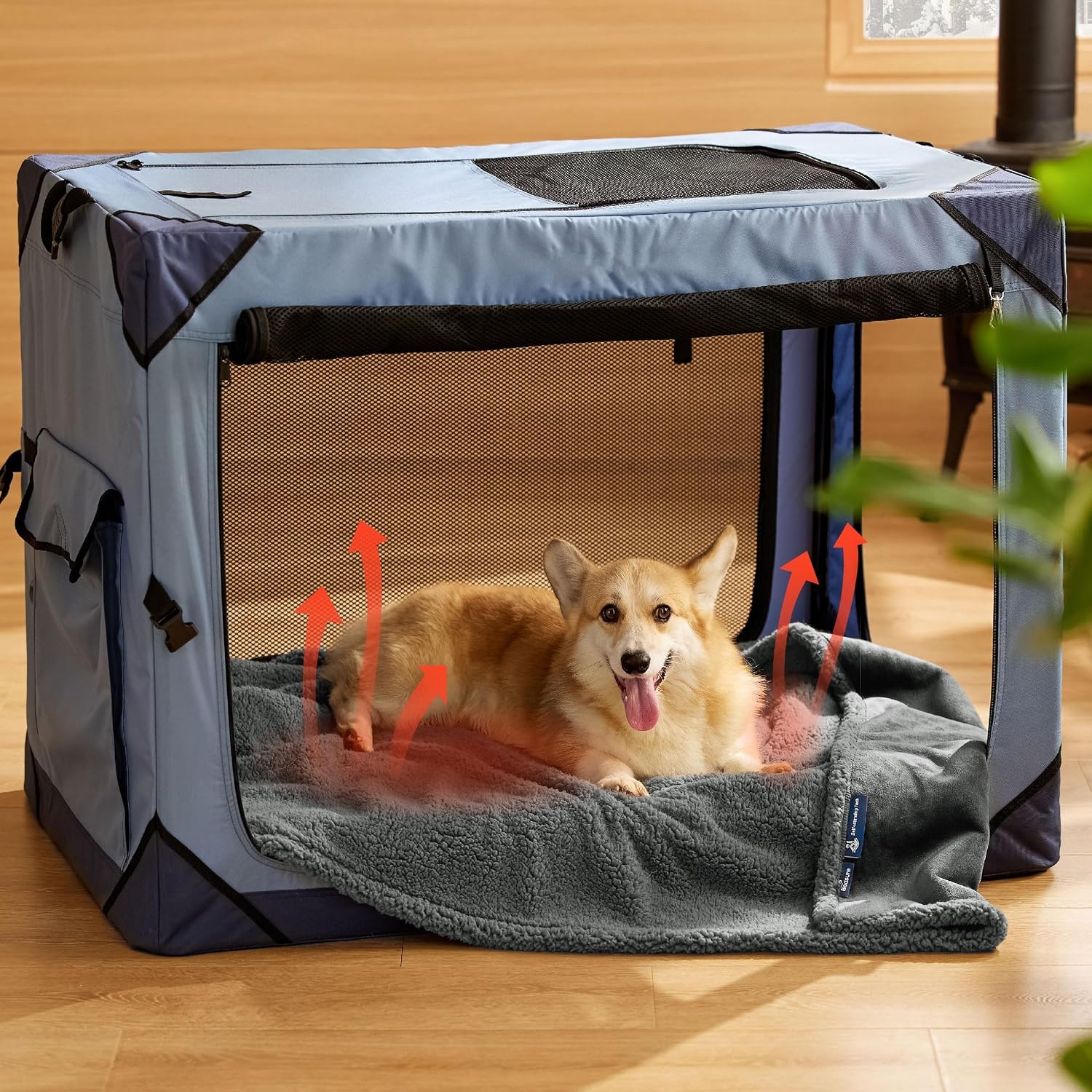 image:imageBedsure Waterproof Dog Blankets for Large Dogs Sherpa Fleece Throw 40X50 Washable Soft Plush Pet Cat Blanket for Couch Cover Reversible Cozy Calming Furniture Protector Warm for Senior DogsGreyAnthracite Greyself Warming