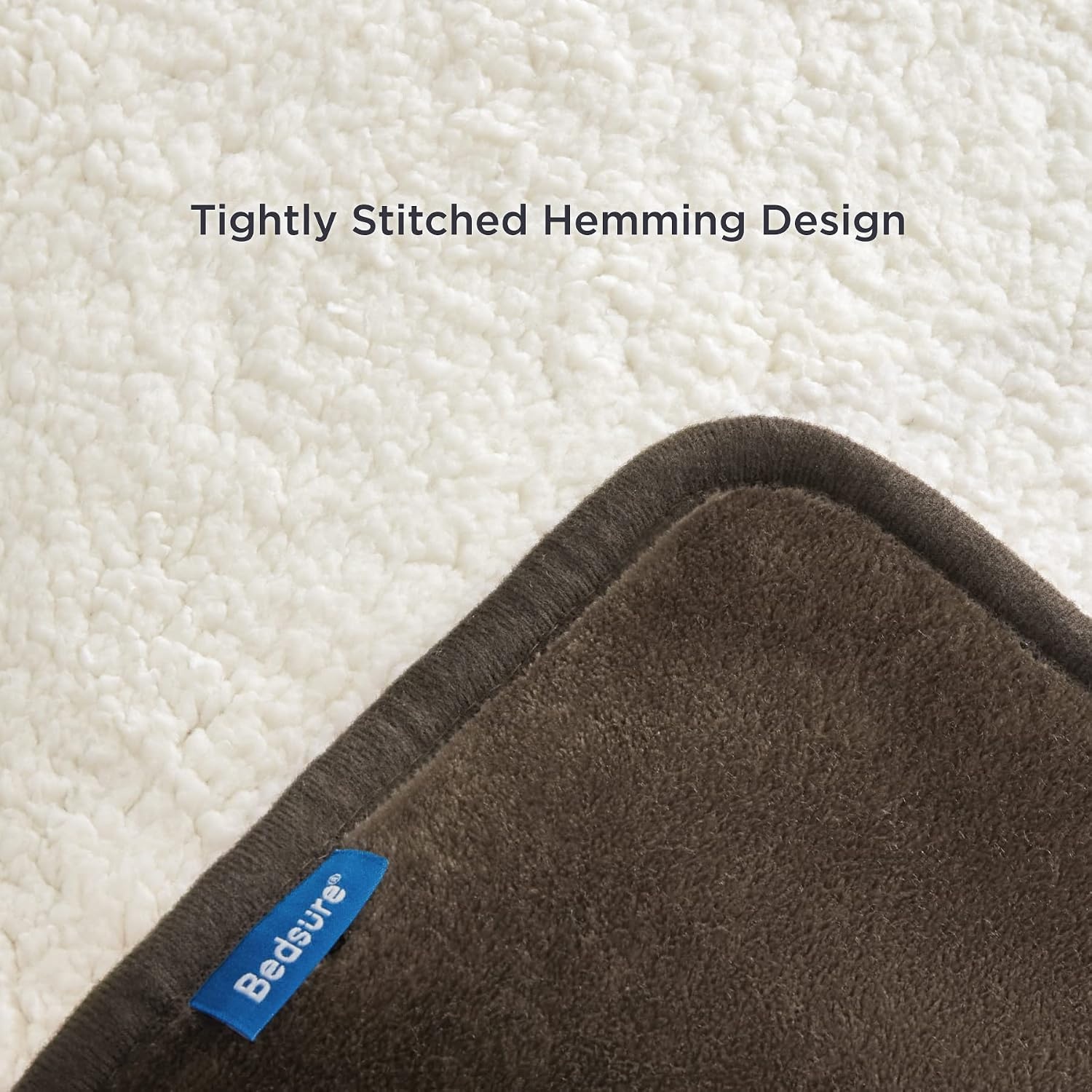 image:imageBedsure Waterproof Dog Blankets for Large Dogs Sherpa Fleece Throw 40X50 Washable Soft Plush Pet Cat Blanket for Couch Cover Reversible Cozy Calming Furniture Protector Warm for Senior DogsGreyCoffee Brown