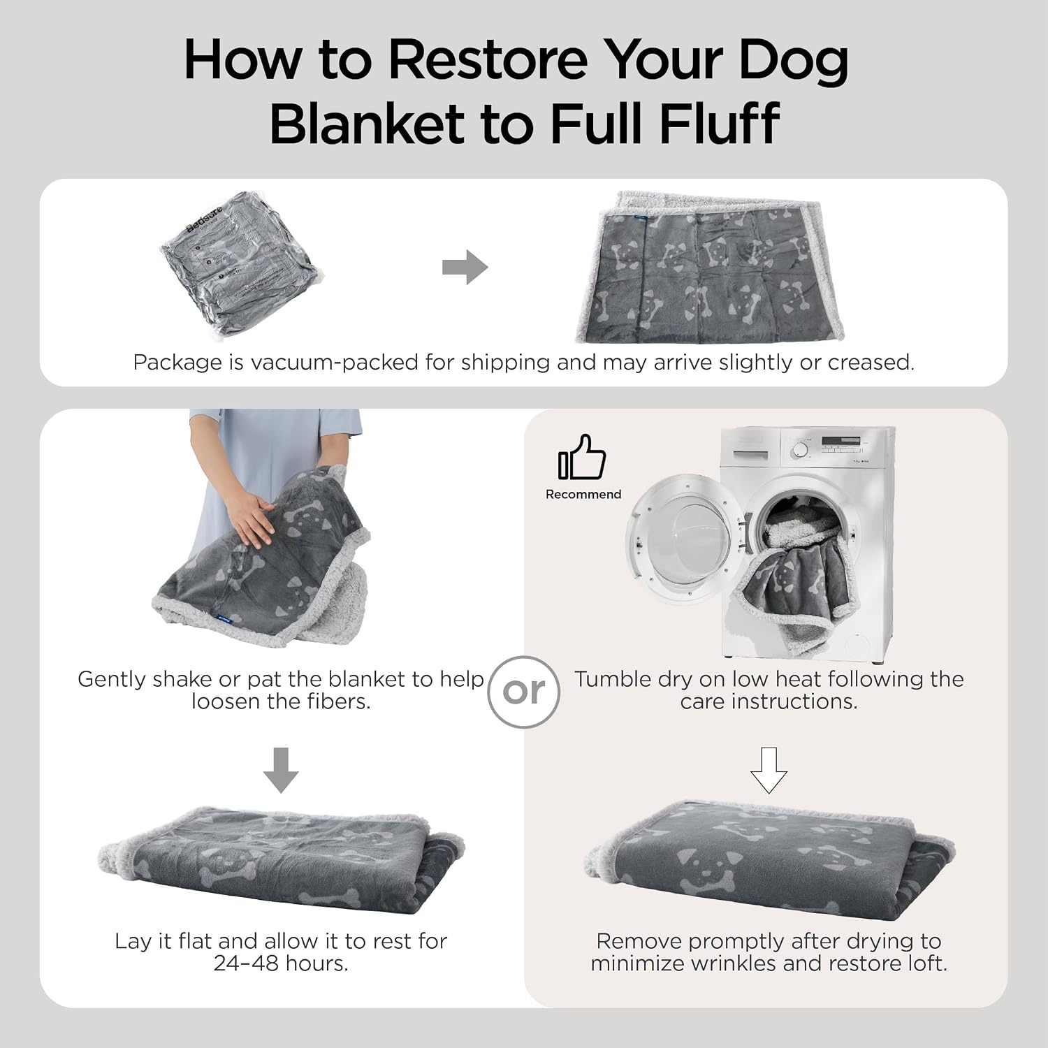 image:imageBedsure Waterproof Dog Blankets for Small Dogs 25X35 Anchor Gray Soft Print Sherpa Fleece Puppy Cat Blanket Washable Cozy Plush Reversible Throw Furniture Protector for Pet Kitten DoggyBeigebone