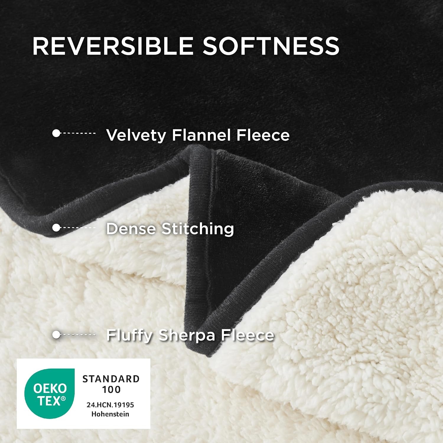 image:imageBedsure Waterproof Dog Blankets for Small Dogs 25X35 Anchor Gray Soft Print Sherpa Fleece Puppy Cat Blanket Washable Cozy Plush Reversible Throw Furniture Protector for Pet Kitten DoggyBlack