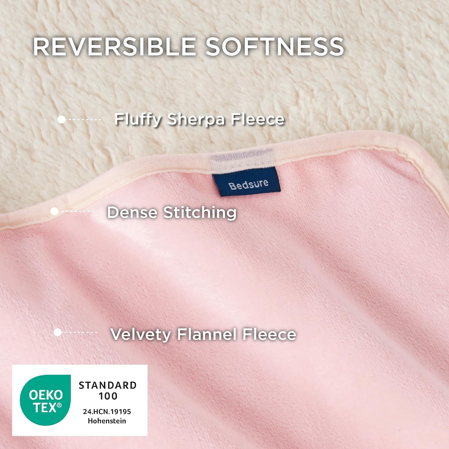 image:imageBedsure Waterproof Dog Blankets for Small Dogs 25X35 Anchor Gray Soft Print Sherpa Fleece Puppy Cat Blanket Washable Cozy Plush Reversible Throw Furniture Protector for Pet Kitten DoggyAzalea Pink