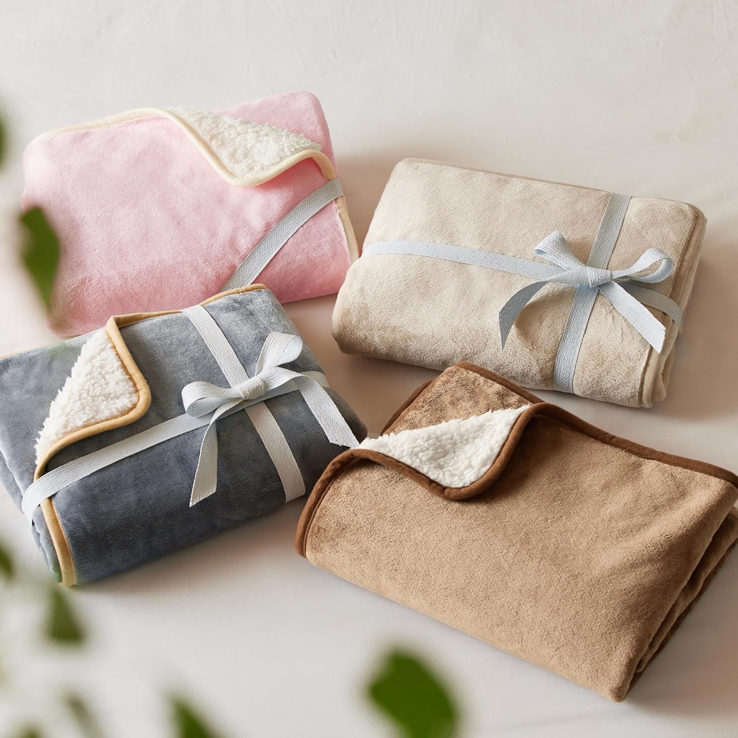 image:imageBedsure Waterproof Dog Blankets for Small Dogs 25X35 Anchor Gray Soft Print Sherpa Fleece Puppy Cat Blanket Washable Cozy Plush Reversible Throw Furniture Protector for Pet Kitten DoggyCamel