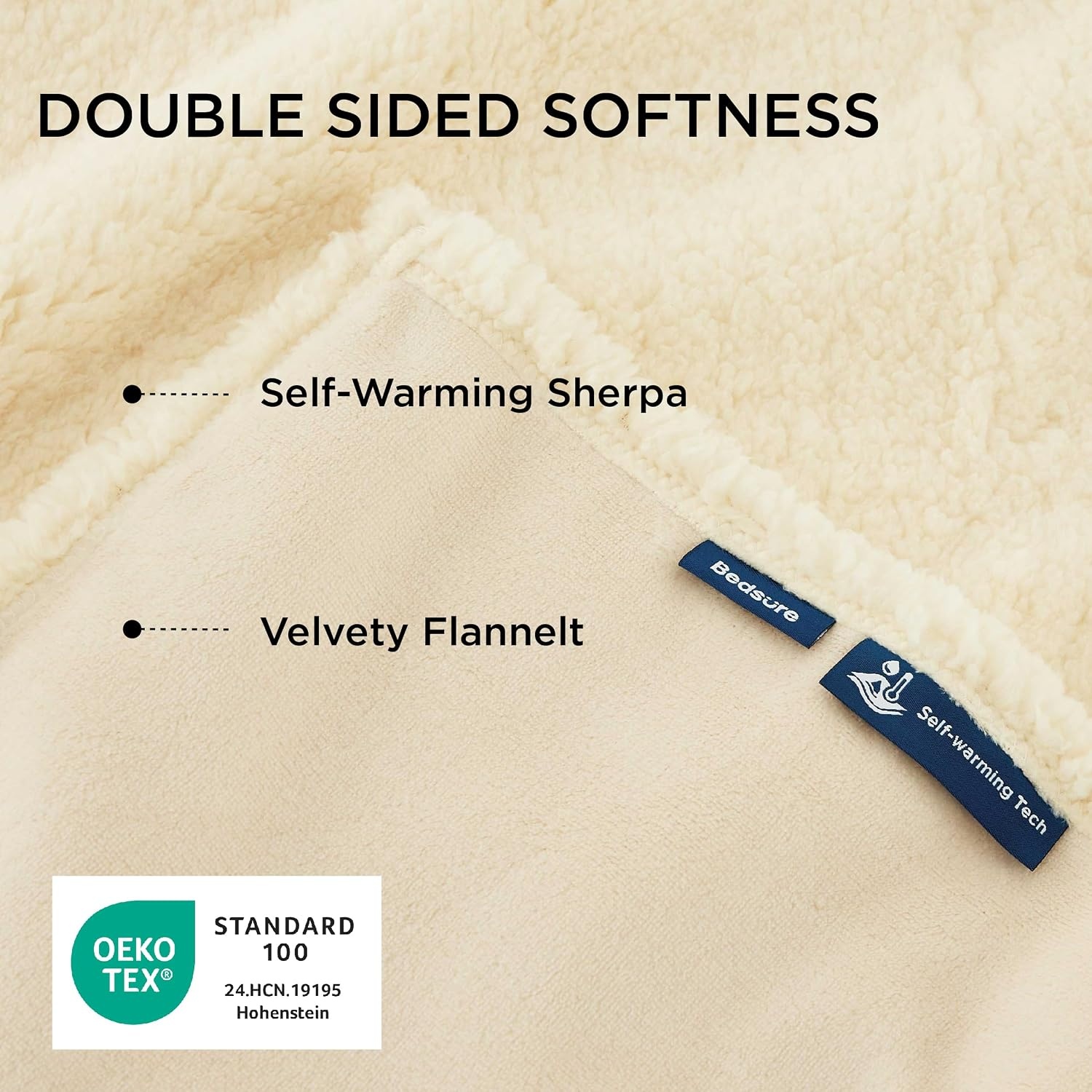 image:imageBedsure Waterproof Dog Blankets for Small Dogs 25X35 Anchor Gray Soft Print Sherpa Fleece Puppy Cat Blanket Washable Cozy Plush Reversible Throw Furniture Protector for Pet Kitten DoggyAntique Whiteself Warming