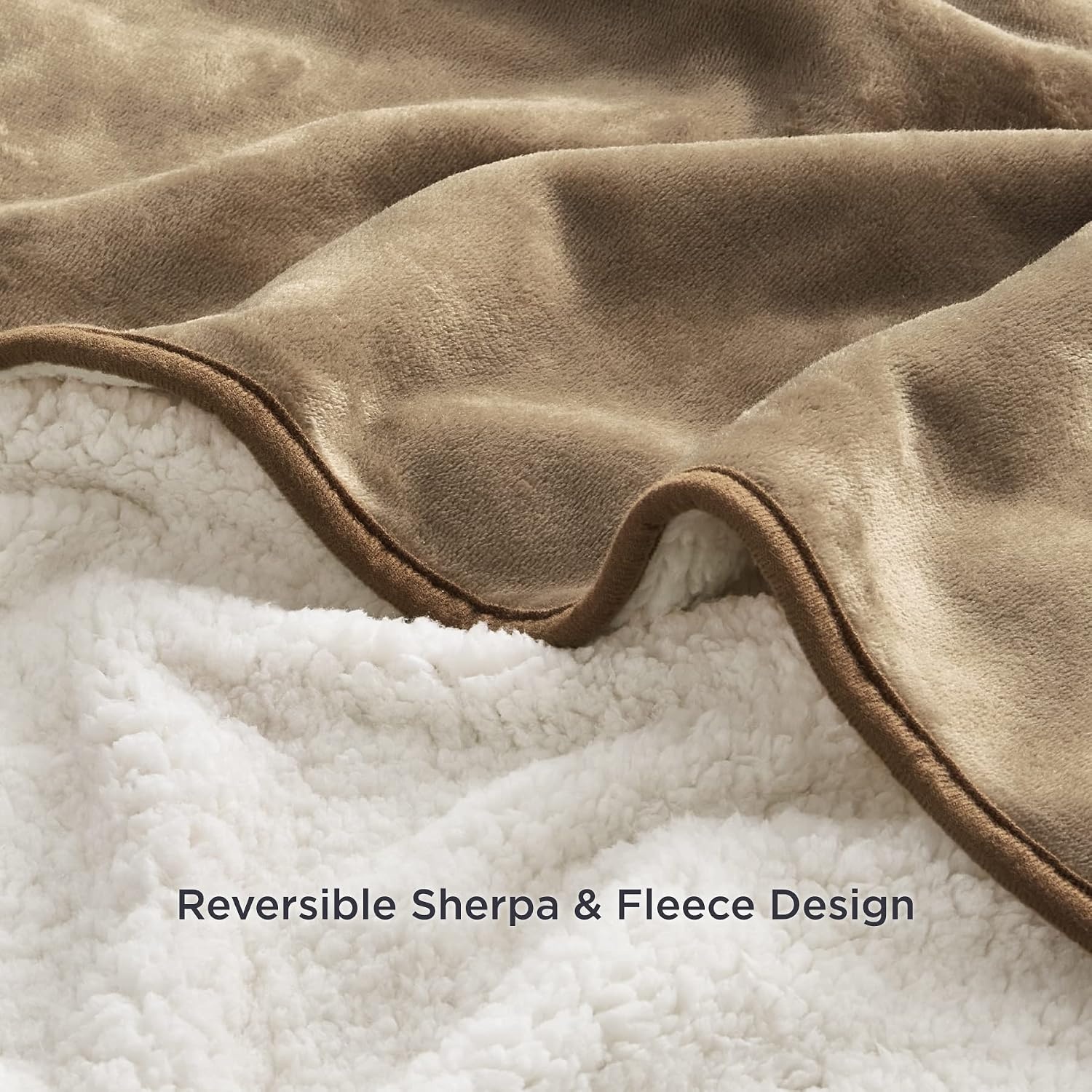 image:imageBedsure Waterproof Dog Blankets for Small Dogs 25X35 Anchor Gray Soft Print Sherpa Fleece Puppy Cat Blanket Washable Cozy Plush Reversible Throw Furniture Protector for Pet Kitten DoggyCamel