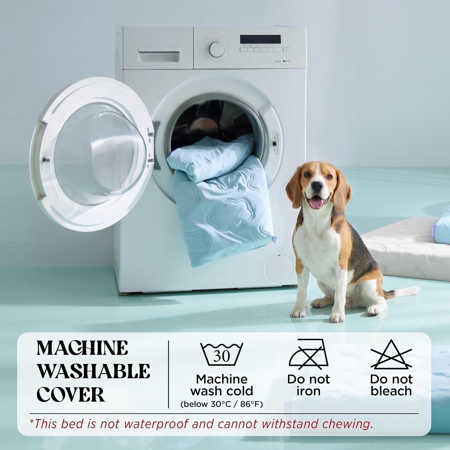 image:imageLE SURE ApexCloud Cooling Dog Bed for Large Dogs with Washable Cover35IN QMaxgt05 CoolTouch Fabric Orthopedic Egg Crate FoamBreathable NonSlip Summer MatFor Active Senior LongHaired PetsBlueCooling Gray