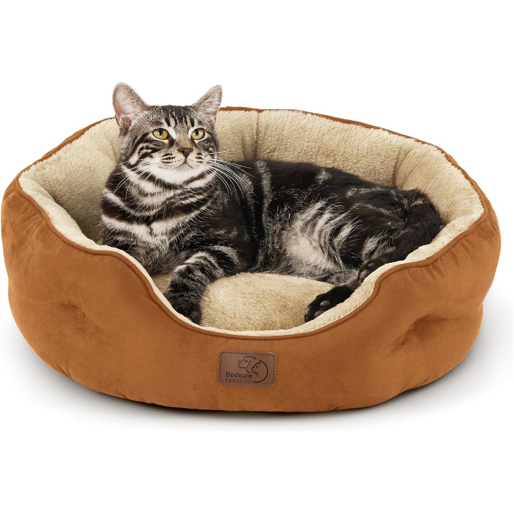 image:imageBedsure AeroFrost Cooling Small Dog Bed Round Washable 20In Arctic Blue QMaxgt04 Cat Beds for Indoor Cats Comfort Cooling Summer Pet BedAntiSlip Bottomfor Puppies and KittensTerracotta