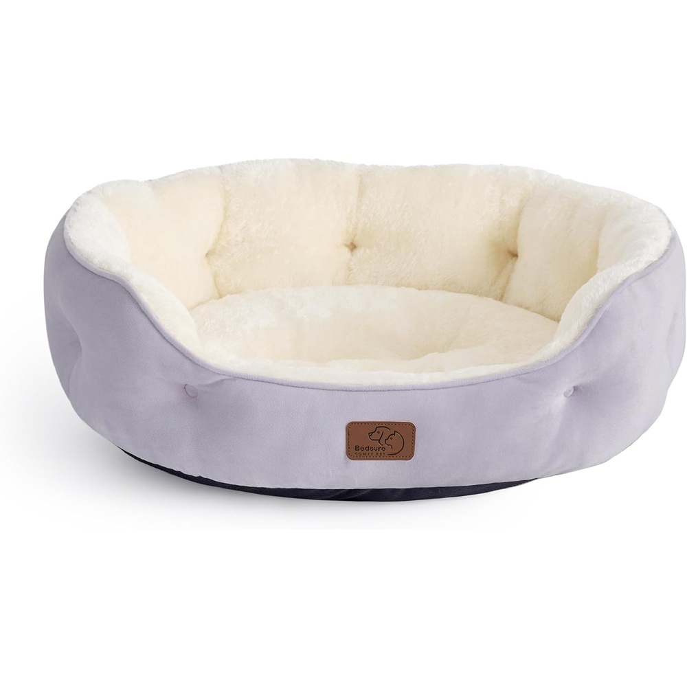 image:imageBedsure AeroFrost Cooling Small Dog Bed Round Washable 20In Arctic Blue QMaxgt04 Cat Beds for Indoor Cats Comfort Cooling Summer Pet BedAntiSlip Bottomfor Puppies and KittensAzure Lilac