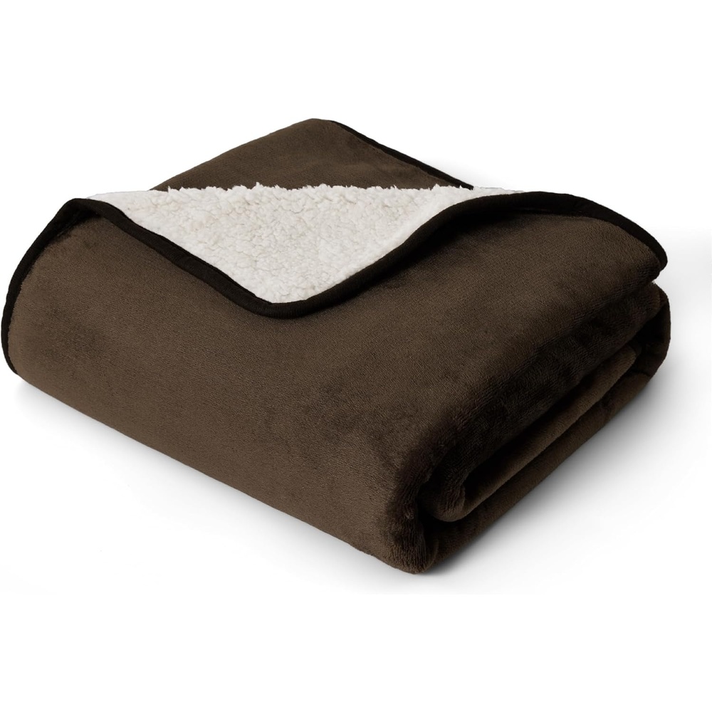 image:imageBedsure Waterproof Dog Blankets for Large Dogs Sherpa Fleece Throw 40X50 Washable Soft Plush Pet Cat Blanket for Couch Cover Reversible Cozy Calming Furniture Protector Warm for Senior DogsGreyCoffee Brown