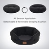 Bedsure AeroFrost™ Cooling Small Dog Bed, Round Washable, 20In Arctic Blue | Q-Max>0.4 Cat Beds for Indoor Cats, Comfort Cooling Summer Pet Bed,Anti-Slip Bottom,for Puppies and Kittens(Black)