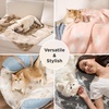 Bedsure Dog Blanket for Small Dogs Puppy, Flannel Fleece, 3-Pack 30×20 | 280GSM Coral Fleece,Machine Washable Fuzzy Pet Blanket with Dog Prints for Crate Cage, Dog Bed,Puppy Essentials,Doggy Gifts(Cute Kitties)