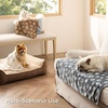 Bedsure Dog Blanket for Small Dogs Puppy, Flannel Fleece, 3-Pack 30×20 | 280GSM Coral Fleece,Machine Washable Fuzzy Pet Blanket with Dog Prints for Crate Cage, Dog Bed,Puppy Essentials,Doggy Gifts(Paws & Hearts)