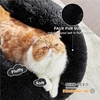 Bedsure Human Dog Bed for Adult, Plush Giant Calming Nest Bed Orthopedic | 71″ Human Size Dog Bed Washable with Storage Pocket, Supportive Bolster, Egg Foam, Non-Slip Bottom, Fluffy Faux Fur, Brown(Black)