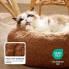 Bedsure Human Dog Bed for Adult, Plush Giant Calming Nest Bed Orthopedic | 71″ Human Size Dog Bed Washable with Storage Pocket, Supportive Bolster, Egg Foam, Non-Slip Bottom, Fluffy Faux Fur, Brown(Copper)