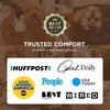Bedsure Human Dog Bed for Adult, Plush Giant Calming Nest Bed Orthopedic | 71″ Human Size Dog Bed Washable with Storage Pocket, Supportive Bolster, Egg Foam, Non-Slip Bottom, Fluffy Faux Fur, Brown(Frost Grey)