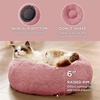Bedsure Human Dog Bed for Adult, Plush Giant Calming Nest Bed Orthopedic | 71″ Human Size Dog Bed Washable with Storage Pocket, Supportive Bolster, Egg Foam, Non-Slip Bottom, Fluffy Faux Fur, Brown(Mauve Blush)