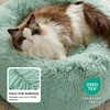 Bedsure Human Dog Bed for Adult, Plush Giant Calming Nest Bed Orthopedic | 71″ Human Size Dog Bed Washable with Storage Pocket, Supportive Bolster, Egg Foam, Non-Slip Bottom, Fluffy Faux Fur, Brown(Apple Green)
