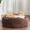Bedsure Human Dog Bed for Adult, Plush Giant Calming Nest Bed Orthopedic | 71″ Human Size Dog Bed Washable with Storage Pocket, Supportive Bolster, Egg Foam, Non-Slip Bottom, Fluffy Faux Fur, Brown(Coffee)