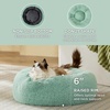 Bedsure Human Dog Bed for Adult, Plush Giant Calming Nest Bed Orthopedic | 71″ Human Size Dog Bed Washable with Storage Pocket, Supportive Bolster, Egg Foam, Non-Slip Bottom, Fluffy Faux Fur, Brown(Apple Green)