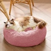 Bedsure Human Dog Bed for Adult, Plush Giant Calming Nest Bed Orthopedic | 71″ Human Size Dog Bed Washable with Storage Pocket, Supportive Bolster, Egg Foam, Non-Slip Bottom, Fluffy Faux Fur, Brown(Mauve Blush)