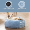 Bedsure Human Dog Bed for Adult, Plush Giant Calming Nest Bed Orthopedic | 71″ Human Size Dog Bed Washable with Storage Pocket, Supportive Bolster, Egg Foam, Non-Slip Bottom, Fluffy Faux Fur, Brown(Light Blue)