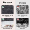 Bedsure SupportMax™ Calming Dog Bed Medium Size Dog Washable Pet Bed,30in | 420GSM Plush Fluffy Faux Fur Donut Round,Thick Supportive,Removable Cover,Anti-Slip,Anti-Anxiety,Up to 45 Lbs,Camel(Dark Grey)