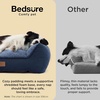Bedsure SupportMax™ Extra Thick Orthopedic Dog Bed Medium Size Dog | 35″ Premium Supportive Couch for Senior Dogs, Water-resistant Removable Washable Cover, Comfy Pet Sofa with Sherpa, Grey(Night Blue)