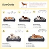 Bedsure SupportMax™ Extra Thick Orthopedic Dog Bed Medium Size Dog | 35″ Premium Supportive Couch for Senior Dogs, Water-resistant Removable Washable Cover, Comfy Pet Sofa with Sherpa, Grey(Cream)