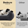 Bedsure SupportMax™ Extra Thick Orthopedic Dog Bed Medium Size Dog | 35″ Premium Supportive Couch for Senior Dogs, Water-resistant Removable Washable Cover, Comfy Pet Sofa with Sherpa, Grey(Grey)