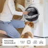 Bedsure Washable Dog Bed Medium Size Dog Rectangle Big Pet Bed,30x24x8in | Soft Comfy Corduroy Fleece,Faux Fur Plush,Nonskid Bottom,Suitable for Dogs Up to 35lbs,Grey(Grey)
