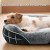 Bedsure Washable Dog Bed Medium Size Dog Rectangle Big Pet Bed,30x24x8in | Soft Comfy Corduroy Fleece,Faux Fur Plush,Nonskid Bottom,Suitable for Dogs Up to 35lbs,Grey(Grey)