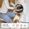 Bedsure Washable Dog Bed Medium Size Dog Rectangle Big Pet Bed,30x24x8in | Soft Comfy Corduroy Fleece,Faux Fur Plush,Nonskid Bottom,Suitable for Dogs Up to 35lbs,Grey(Brown)