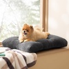 Bedsure Washable XL Dog Bed for Crate, Comfort Fluffy Pet Pillow, 41×27 | Plush Kennel Pad, Ultra Soft PP Cotton, Non-Slip Bottom, Machine Washable Pet Sleeping Mat, Dark Gray(Dark Gray)