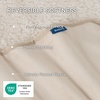 Bedsure Waterproof Dog Blankets for Large Dogs Sherpa Fleece Throw, 40X50 | Washable Soft Plush Pet Cat Blanket for Couch Cover, Reversible Cozy Calming Furniture Protector Warm for Senior Dogs,Grey(Cream)