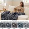 Bedsure Waterproof Dog Blankets for Medium Dogs, Fluffy Faux Fur, 40×50 | Plush Fuzzy Reversible Pet Blankets for Couch and Dog Bed,Soft Calming Throw Cat Blanket Washable, Dog Gift, Grey(Tie-dye Grey)