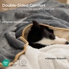 Bedsure Waterproof Dog Blankets for Small Dogs – 25″X35″, Anchor Gray | Soft Print Sherpa Fleece Puppy Cat Blanket Washable, Cozy Plush Reversible Throw Furniture Protector for Pet Kitten Doggy(Grey)