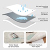 Bedsure Waterproof Dog Blankets for Small Dogs – 25″X35″, Anchor Gray | Soft Print Sherpa Fleece Puppy Cat Blanket Washable, Cozy Plush Reversible Throw Furniture Protector for Pet Kitten Doggy(Beige-bone)