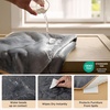 Bedsure Waterproof Dog Blankets for Small Dogs – 25″X35″, Anchor Gray | Soft Print Sherpa Fleece Puppy Cat Blanket Washable, Cozy Plush Reversible Throw Furniture Protector for Pet Kitten Doggy(Grey)