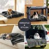 Bedsure Waterproof Dog Blankets for Small Dogs – 25″X35″, Anchor Gray | Soft Print Sherpa Fleece Puppy Cat Blanket Washable, Cozy Plush Reversible Throw Furniture Protector for Pet Kitten Doggy(Anthracite Grey-self Warming)